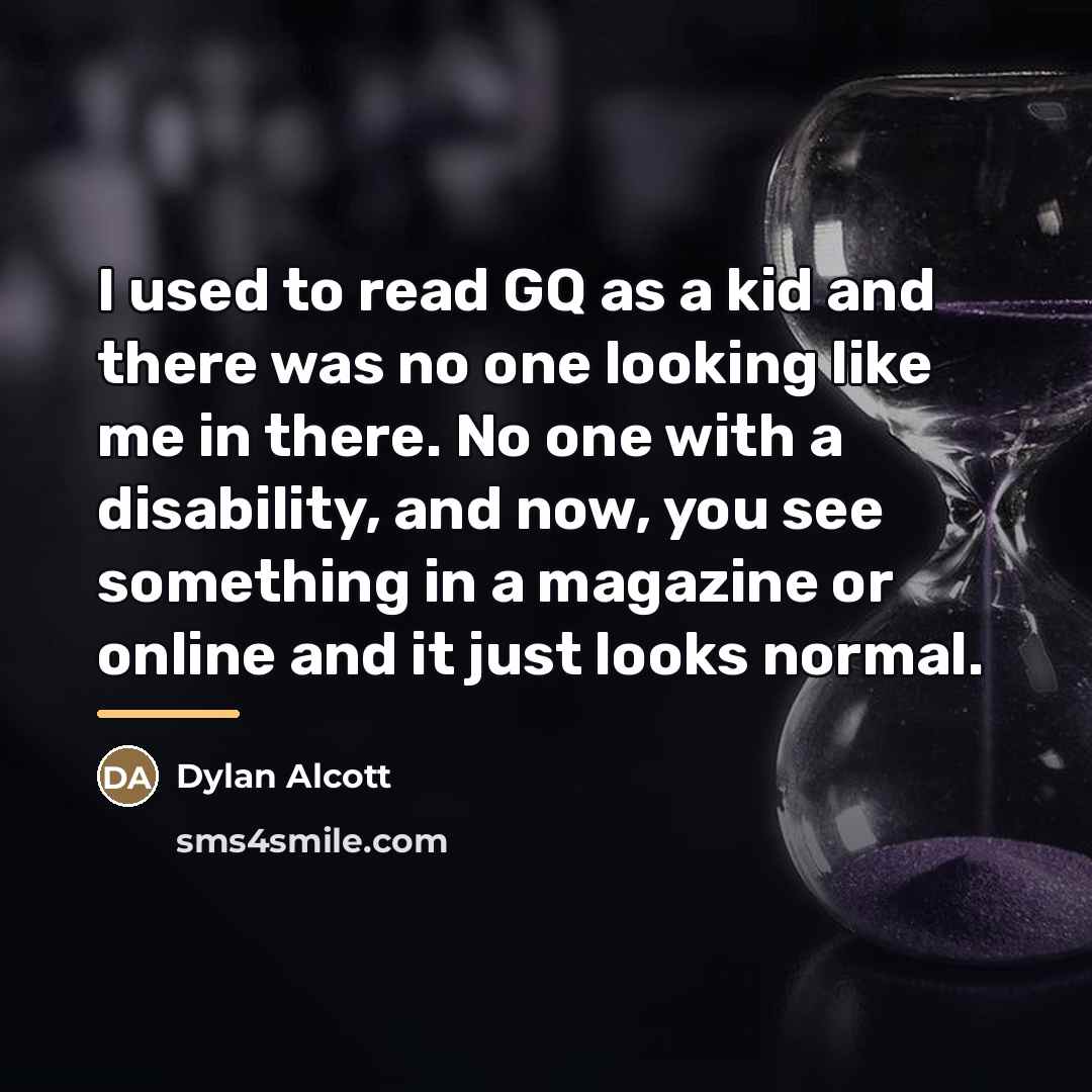 “I used to read GQ as a kid and there…” quote by Dylan Alcott