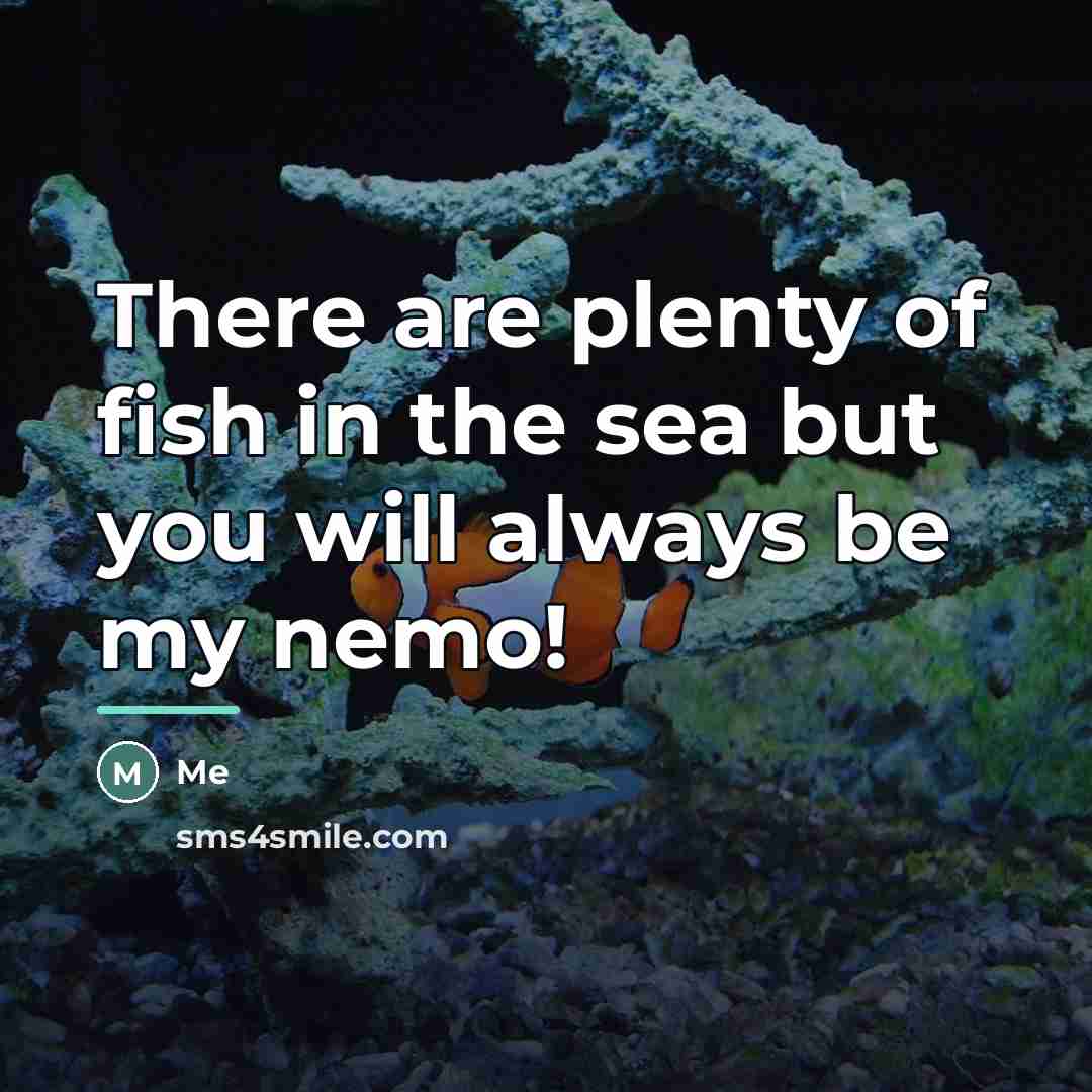 “There are plenty of fish in the sea but you…” quote by Me