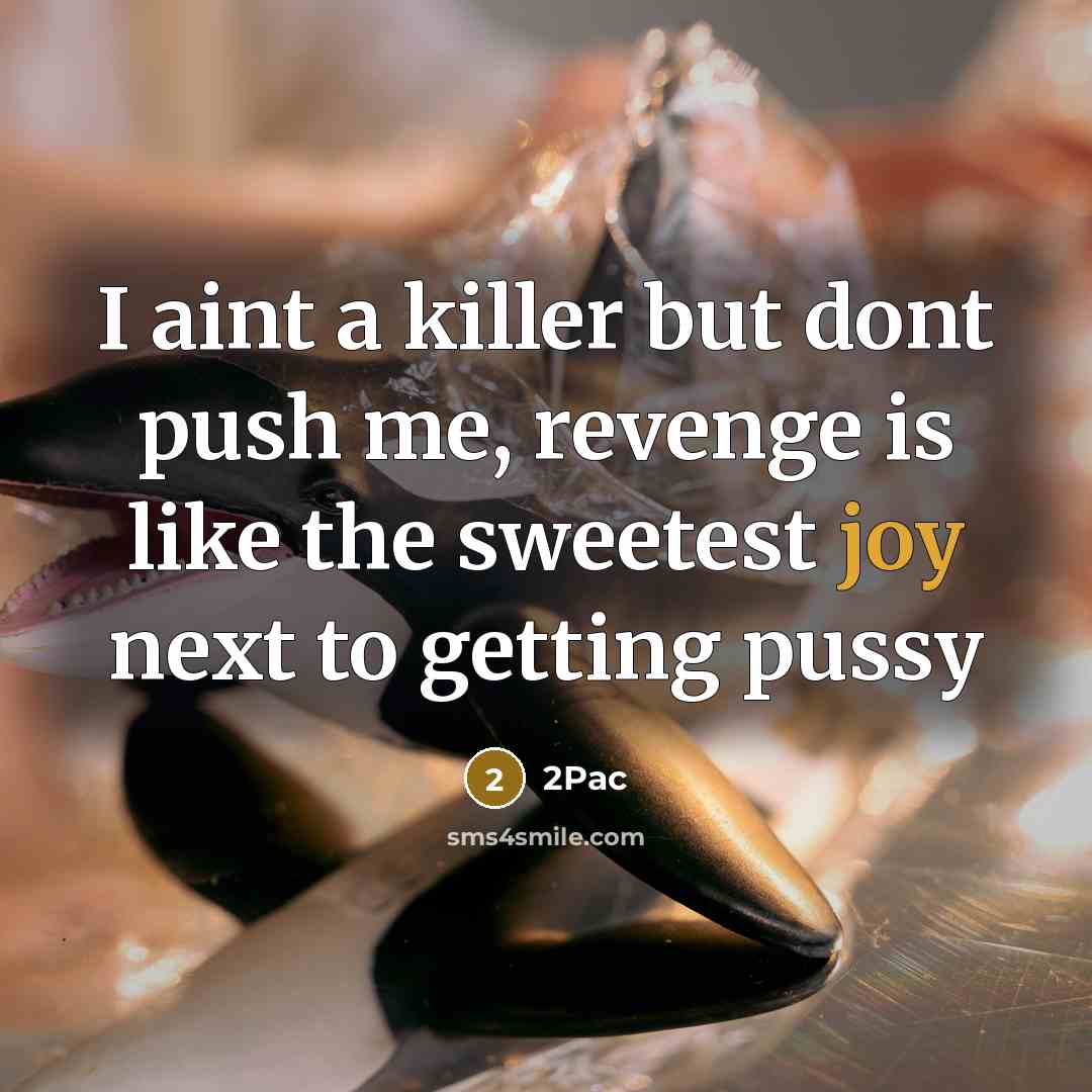 “I aint a killer but dont push me, revenge is…” quote by 2Pac