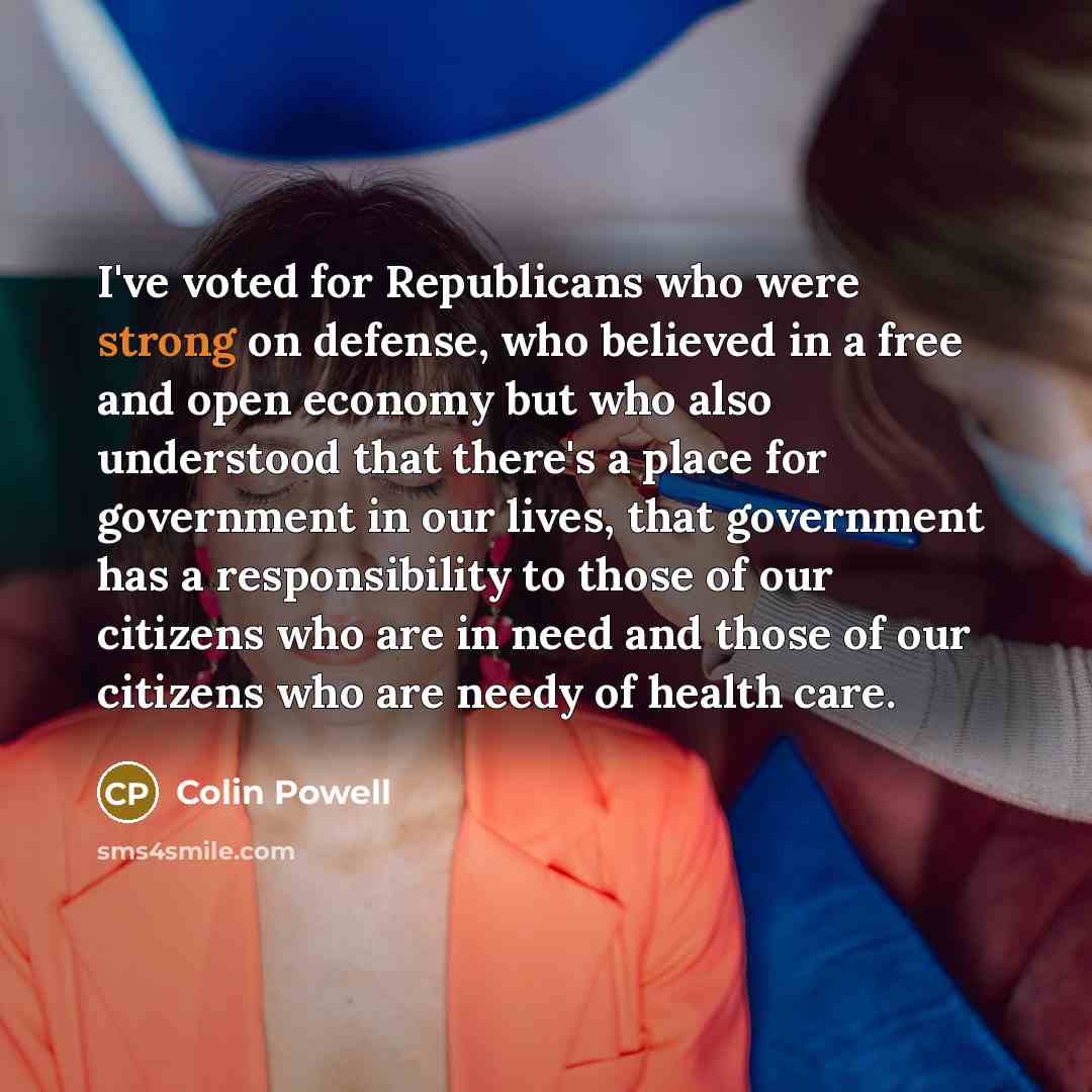 “I've voted for Republicans who were strong on defense, who…” quote by Colin Powell