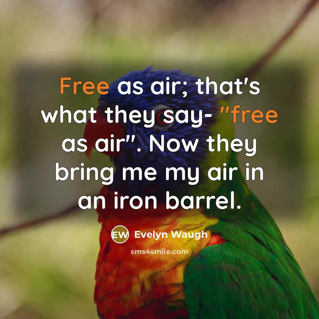 “Free as air; that's what they say- "free as air".…” quote by Evelyn Waugh
