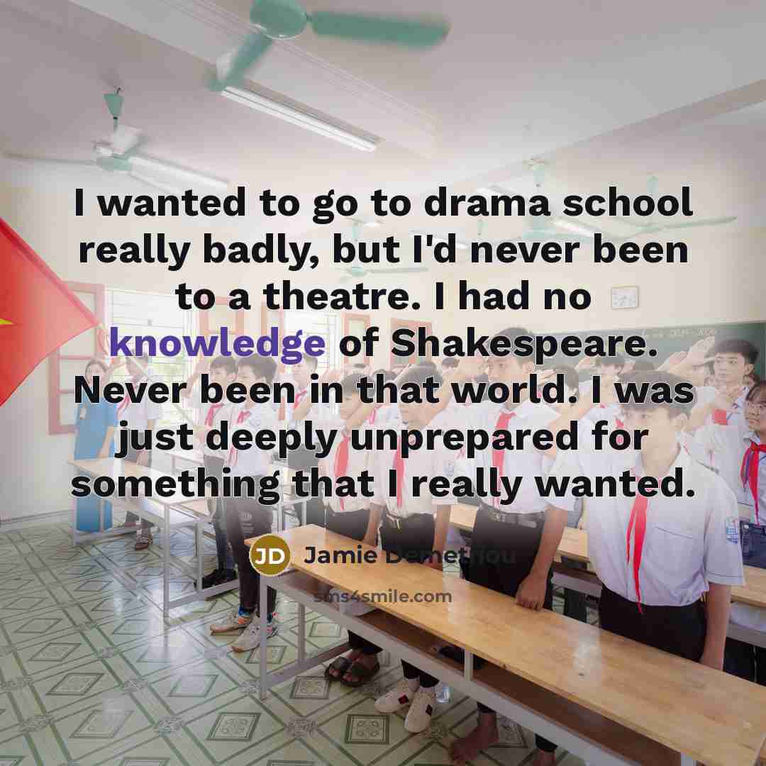 “I wanted to go to drama school really badly, but…” quote by Jamie Demetriou