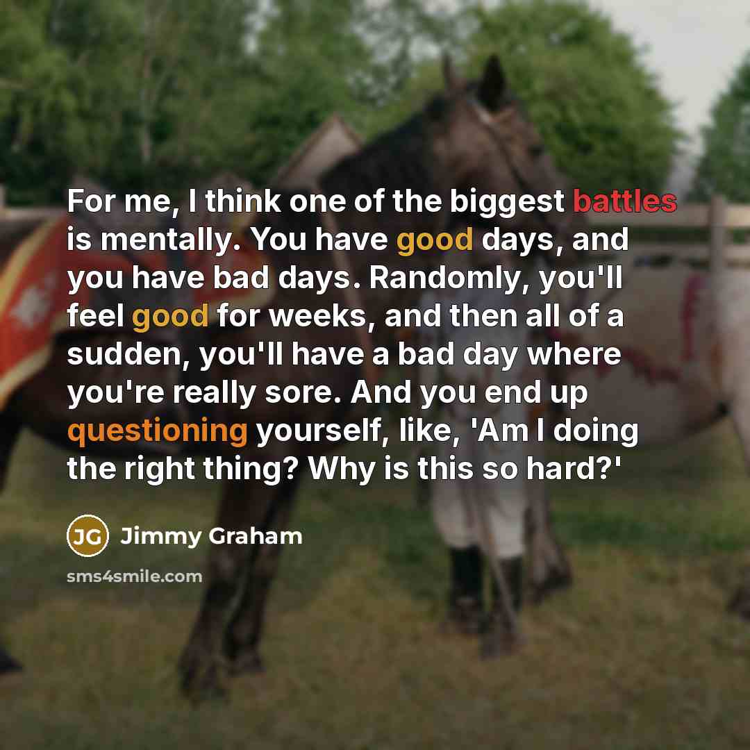 “For me, I think one of the biggest battles is…” quote by Jimmy Graham