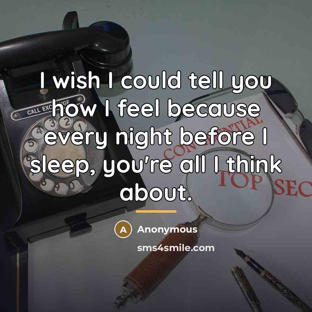 “I wish I could tell you how I feel because…” quote by Anonymous