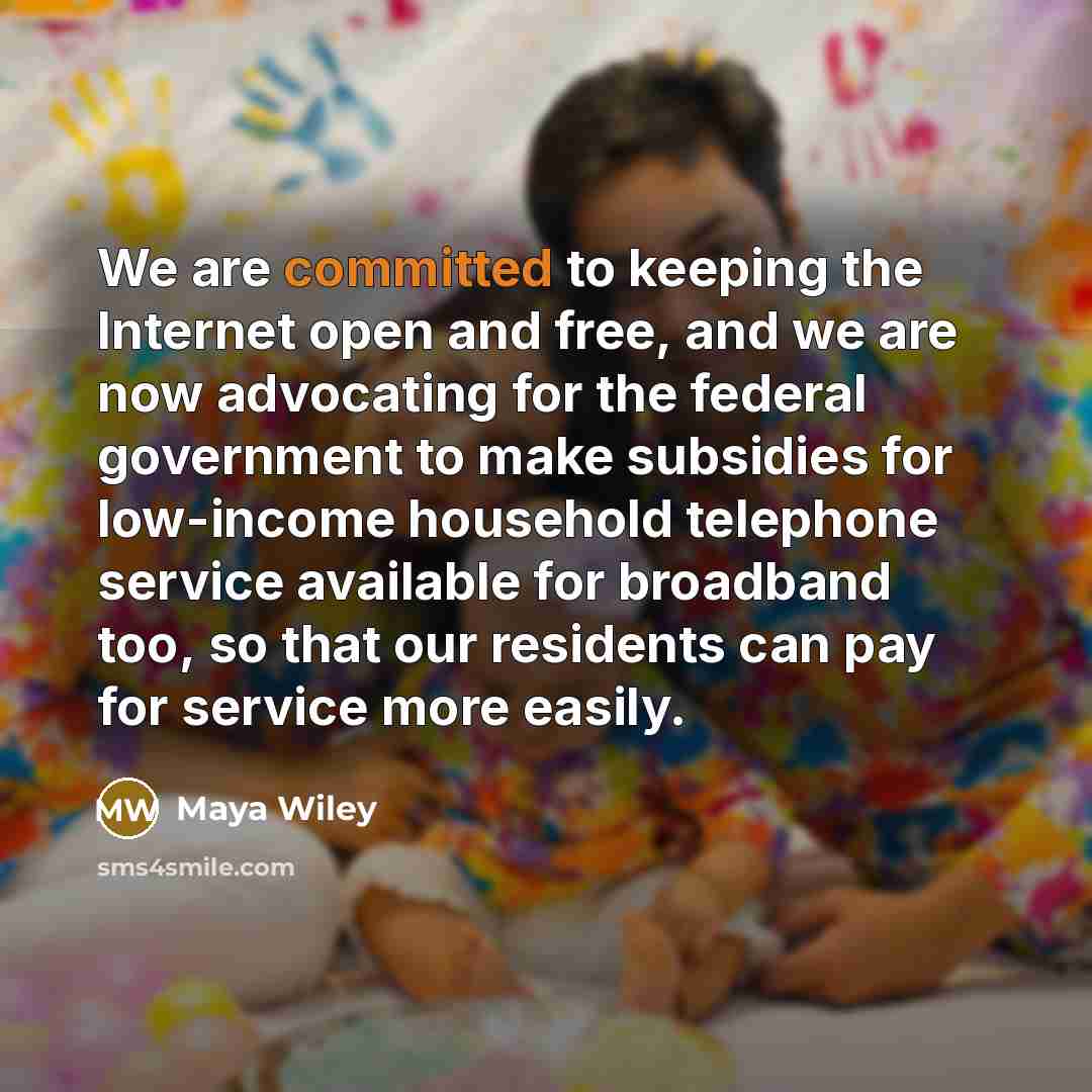 “We are committed to keeping the Internet open and free,…” quote by Maya Wiley