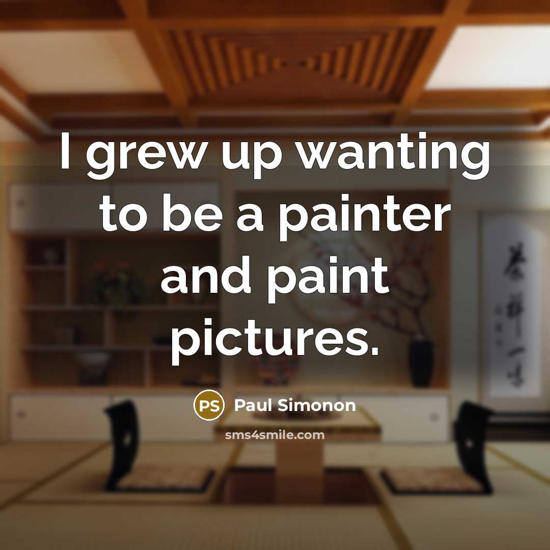 “I grew up wanting to be a painter and paint…” quote by Paul Simonon