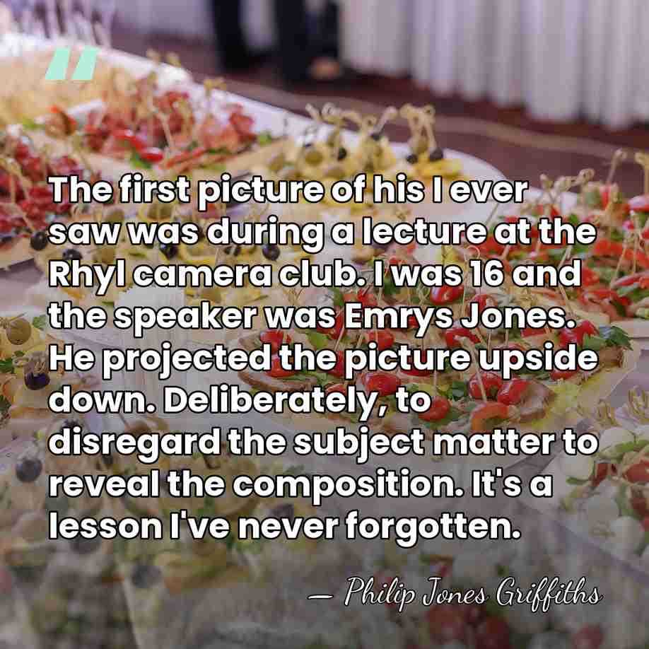 The first picture of his I ever saw was during a lecture&hellip; - Philip Jones Griffiths