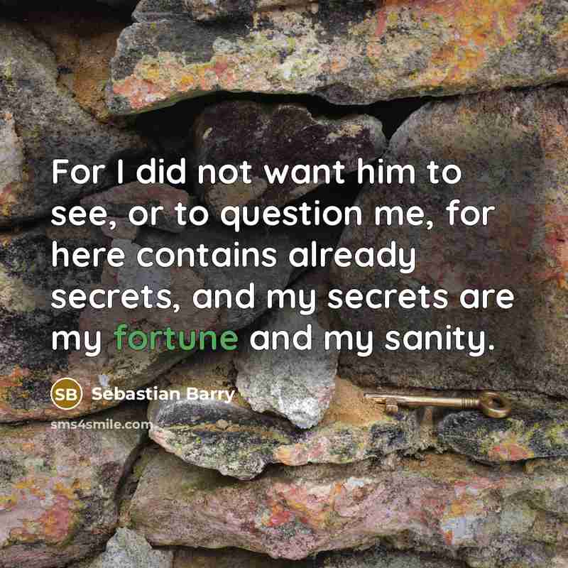 “For I did not want him to see, or to…” quote by Sebastian Barry