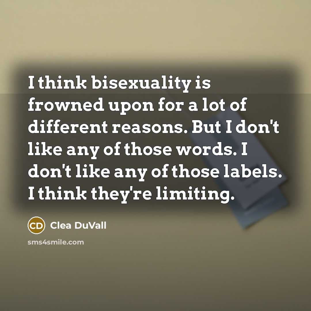 “I think bisexuality is frowned upon for a lot of…” quote by Clea DuVall