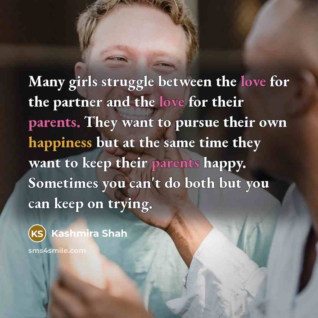 “Many girls struggle between the love for the partner and…” quote by Kashmira Shah