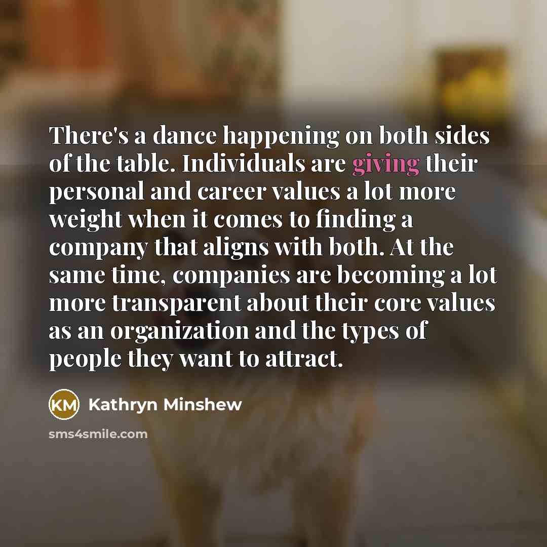 “There's a dance happening on both sides of the table.…” quote by Kathryn Minshew