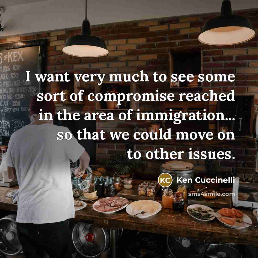 “I want very much to see some sort of compromise…” quote by Ken Cuccinelli