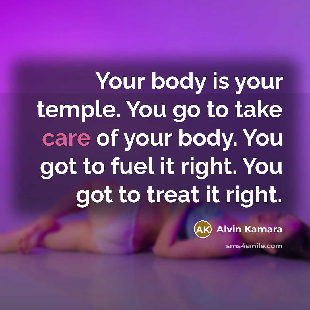 “Your body is your temple. You go to take care…” quote by Alvin Kamara