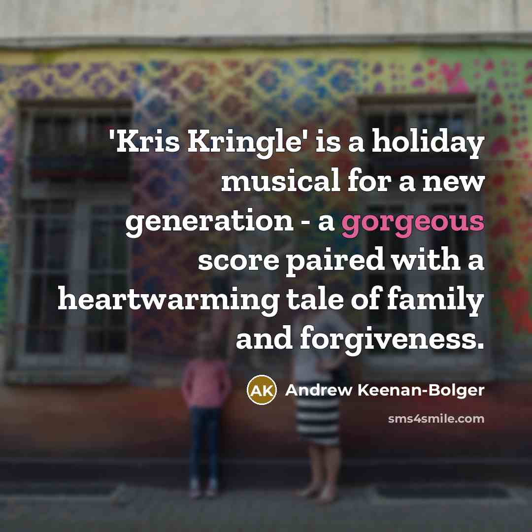 “'Kris Kringle' is a holiday musical for a new generation…” quote by Andrew Keenan-Bolger