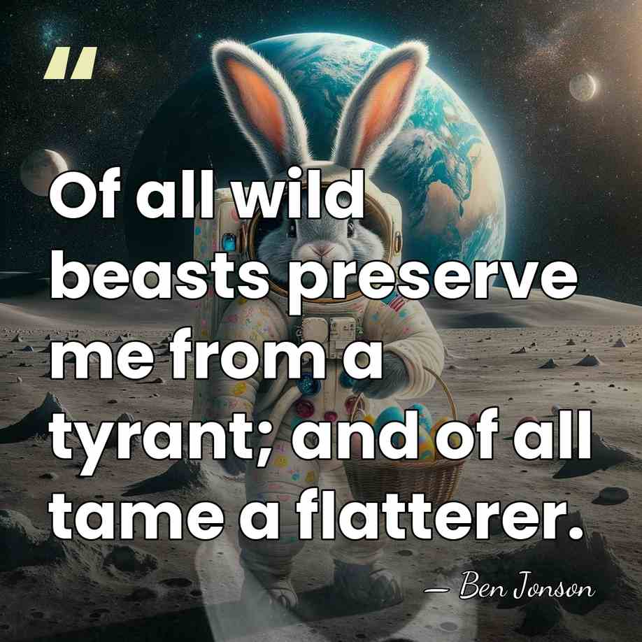 Of all wild beasts preserve me from a tyrant; and of all&hellip; - Ben Jonson
