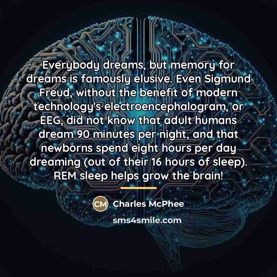 “Everybody dreams, but memory for dreams is famously elusive. Even…” quote by Charles McPhee