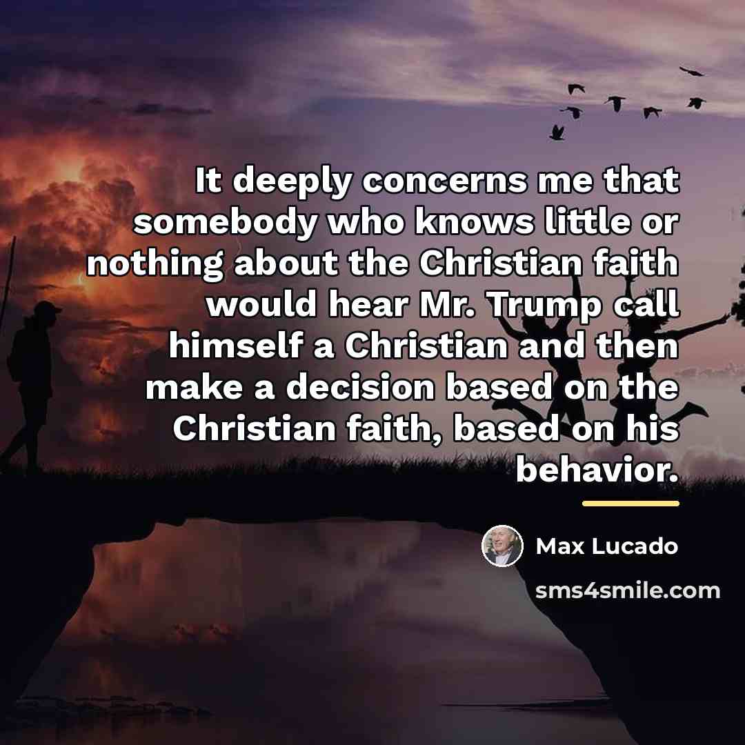“It deeply concerns me that somebody who knows little or…” quote by Max Lucado