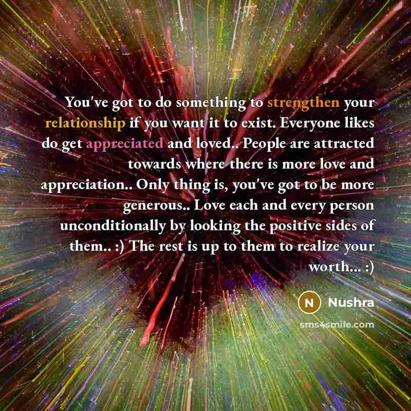 “You've got to do something to strengthen your relationship if…” quote by Nushra