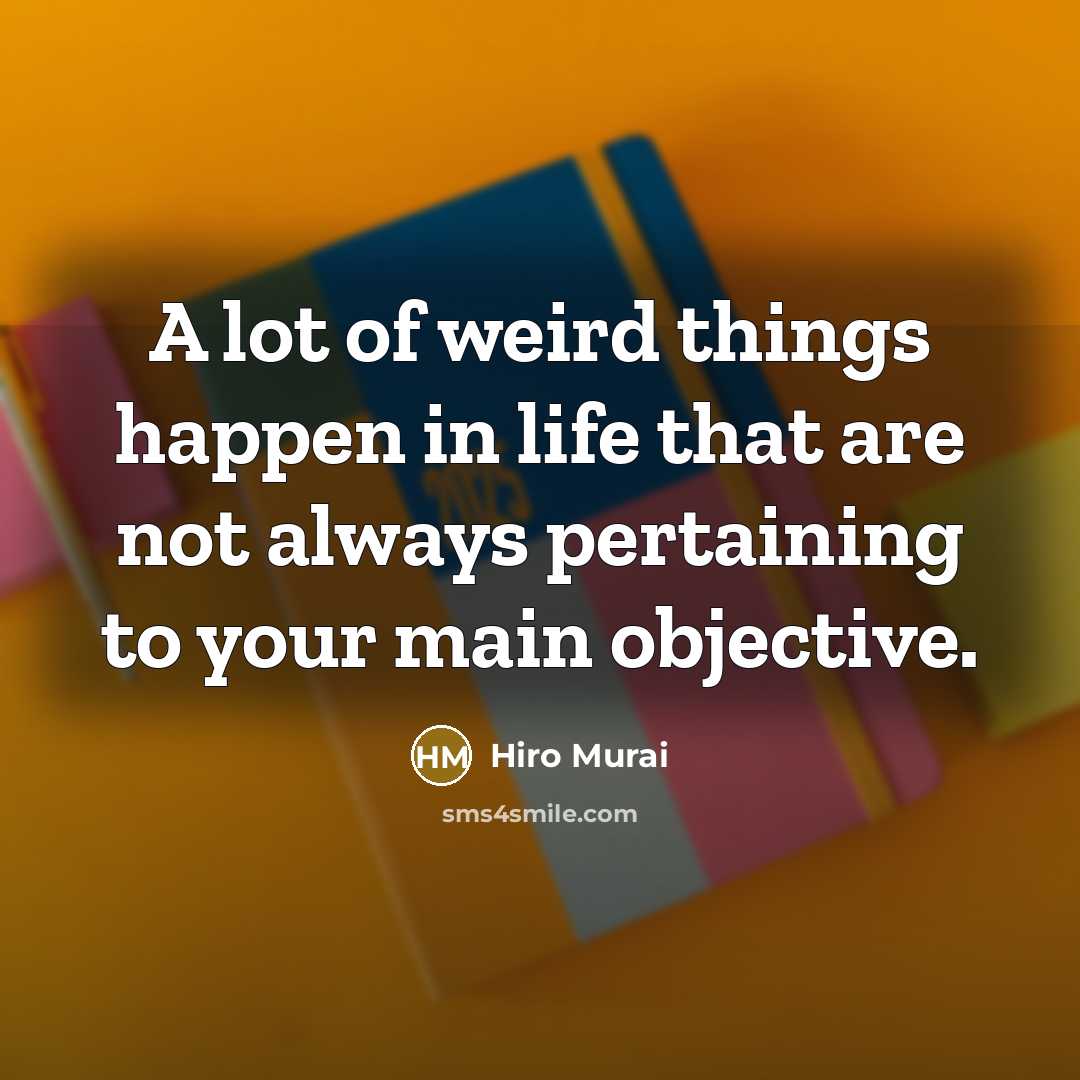 “A lot of weird things happen in life that are…” quote by Hiro Murai