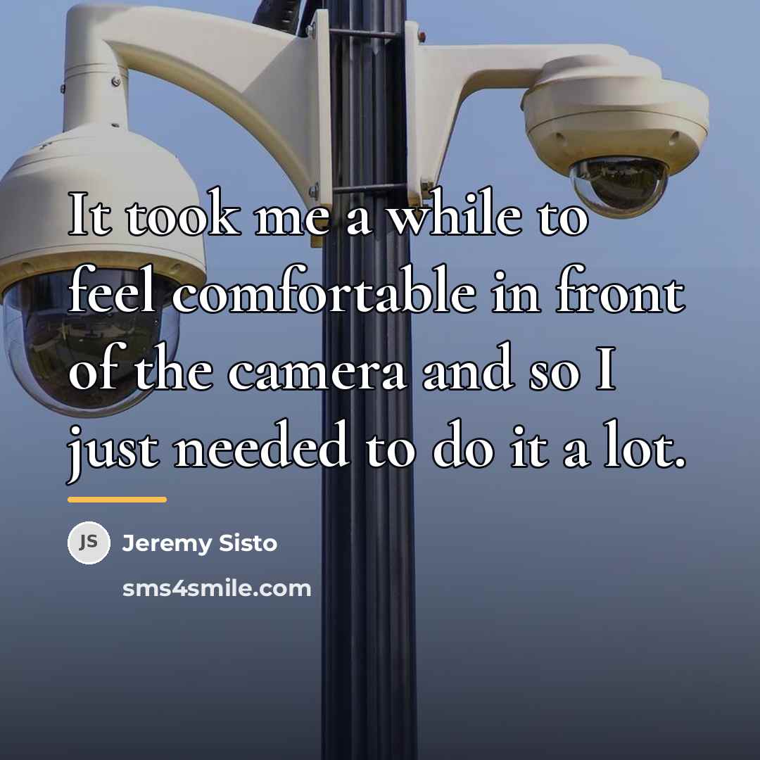 “It took me a while to feel comfortable in front…” quote by Jeremy Sisto