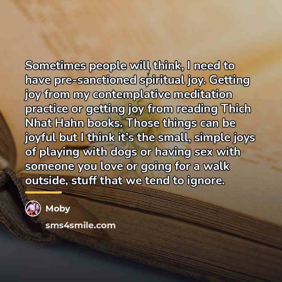 “Sometimes people will think, I need to have pre-sanctioned spiritual…” quote by Moby