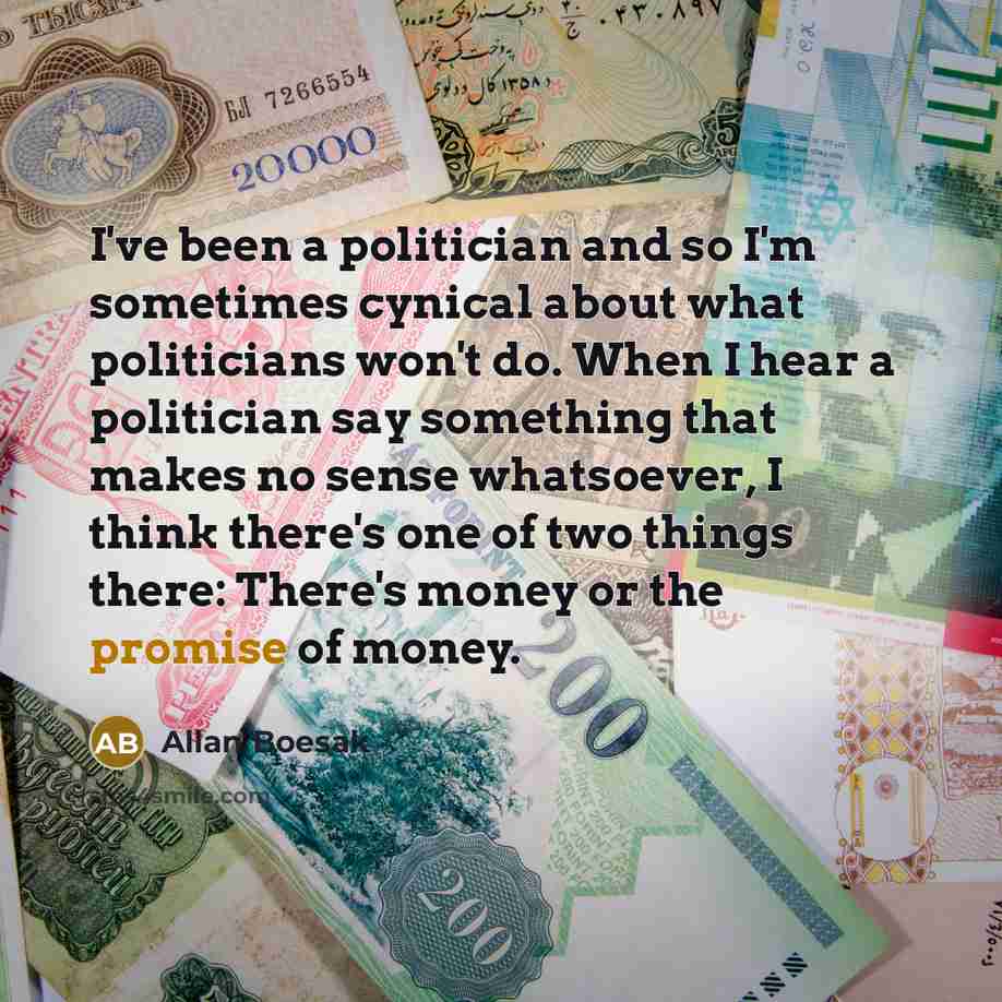 “I've been a politician and so I'm sometimes cynical about…” quote by Allan Boesak
