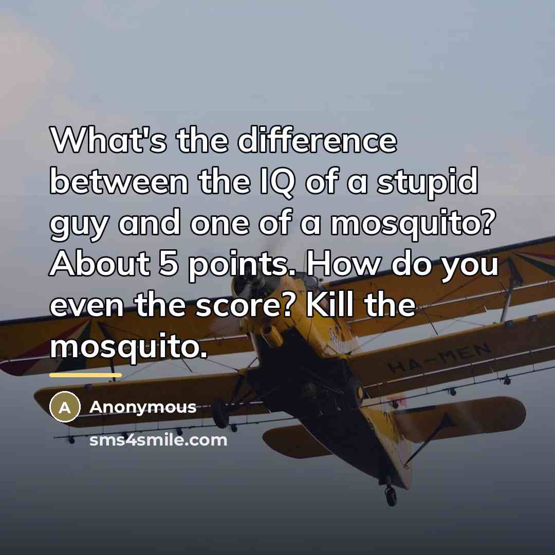 “What's the difference between the IQ of a stupid guy…” quote by Anonymous