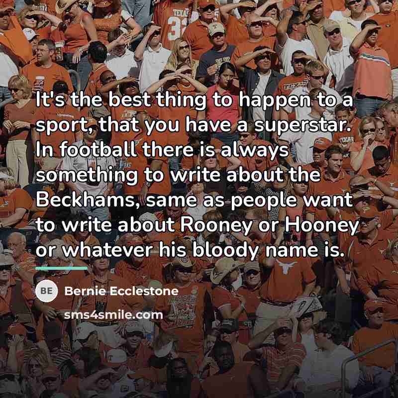 “It's the best thing to happen to a sport, that…” quote by Bernie Ecclestone