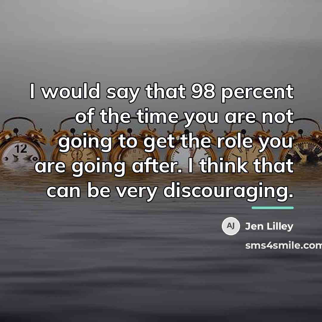 “I would say that 98 percent of the time you…” quote by Jen Lilley