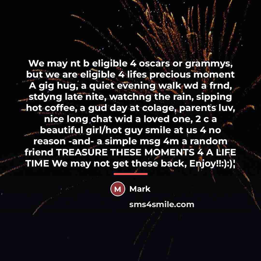“We may nt b eligible 4 oscars or grammys, but…” quote by Mark