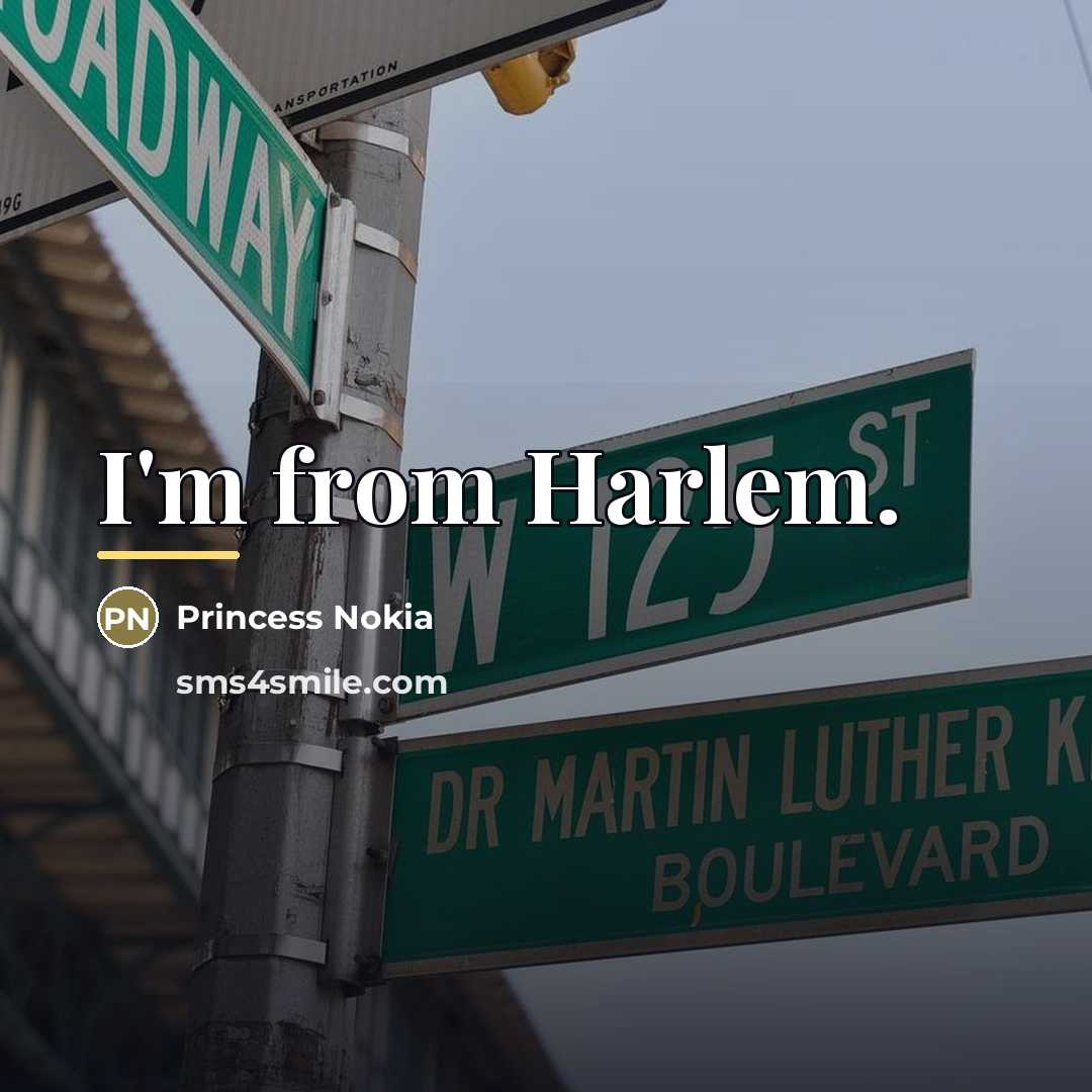“I'm from Harlem.…” quote by Princess Nokia
