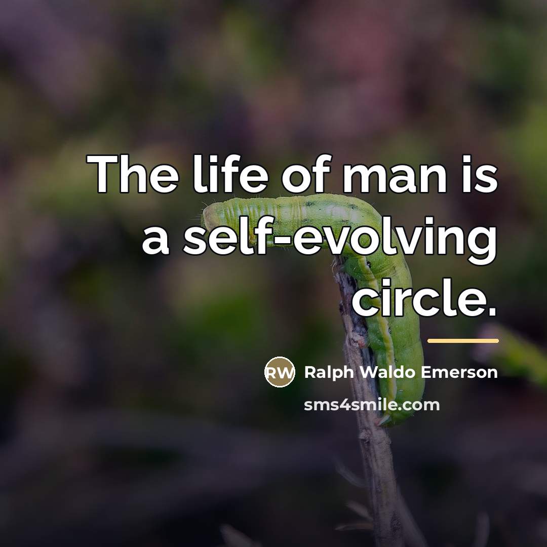 “The life of man is a self-evolving circle.…” quote by Ralph Waldo Emerson