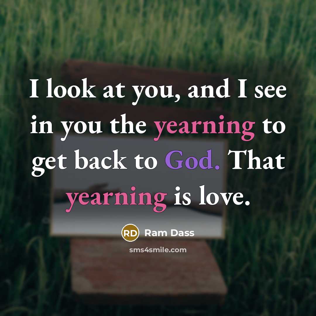 “I look at you, and I see in you the…” quote by Ram Dass