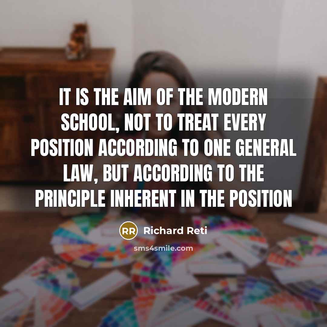 “It is the aim of the modern school, not to…” quote by Richard Reti