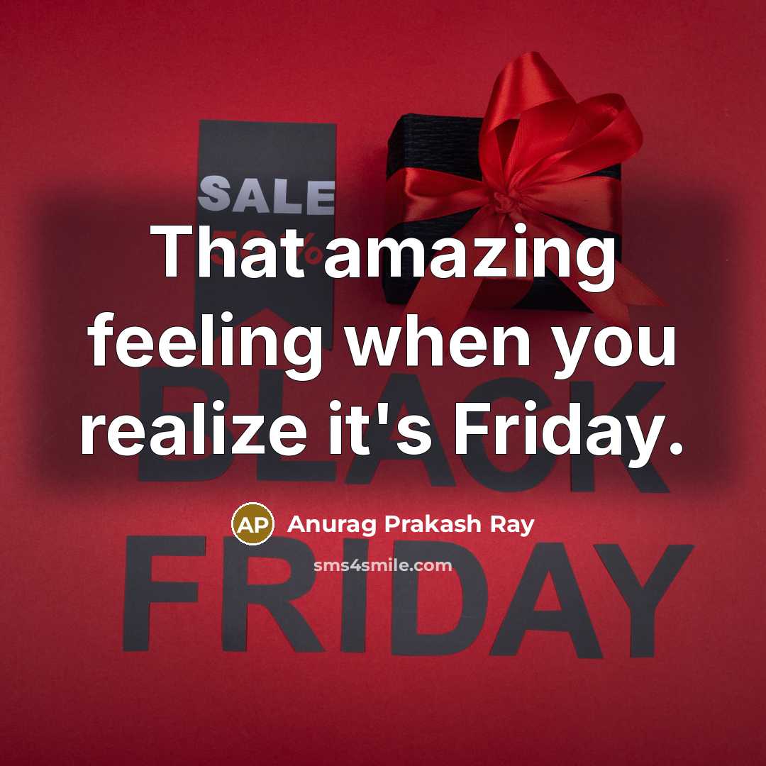 “That amazing feeling when you realize it's Friday.…” quote by Anurag Prakash Ray