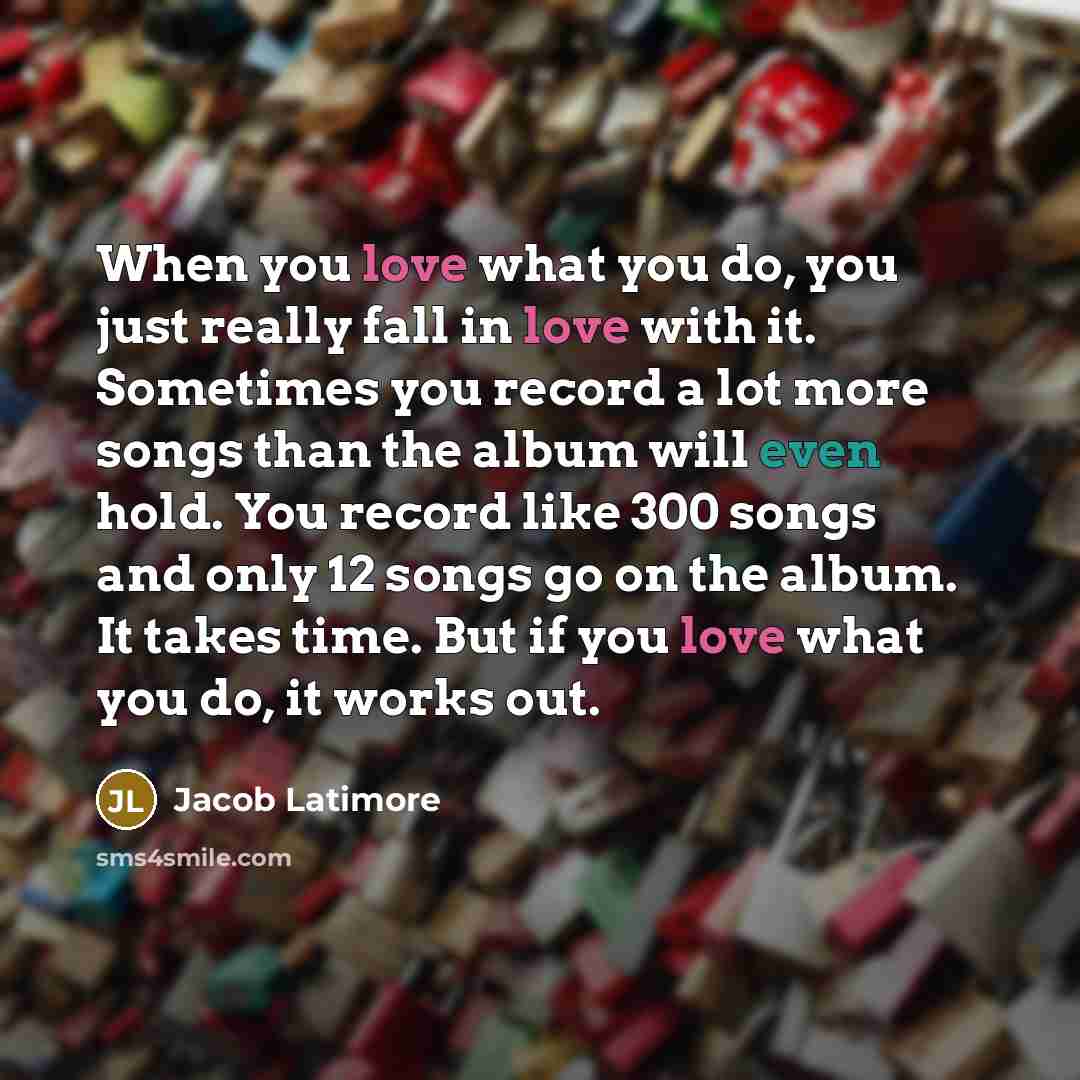 “When you love what you do, you just really fall…” quote by Jacob Latimore