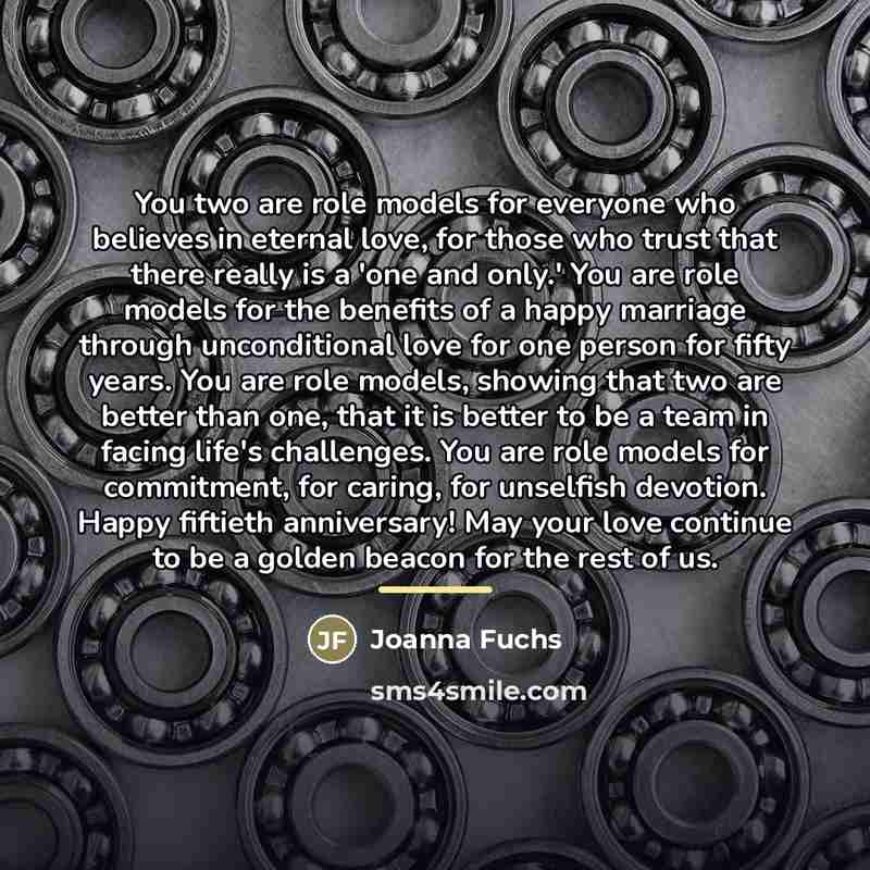 “You two are role models for everyone who believes in…” quote by Joanna Fuchs