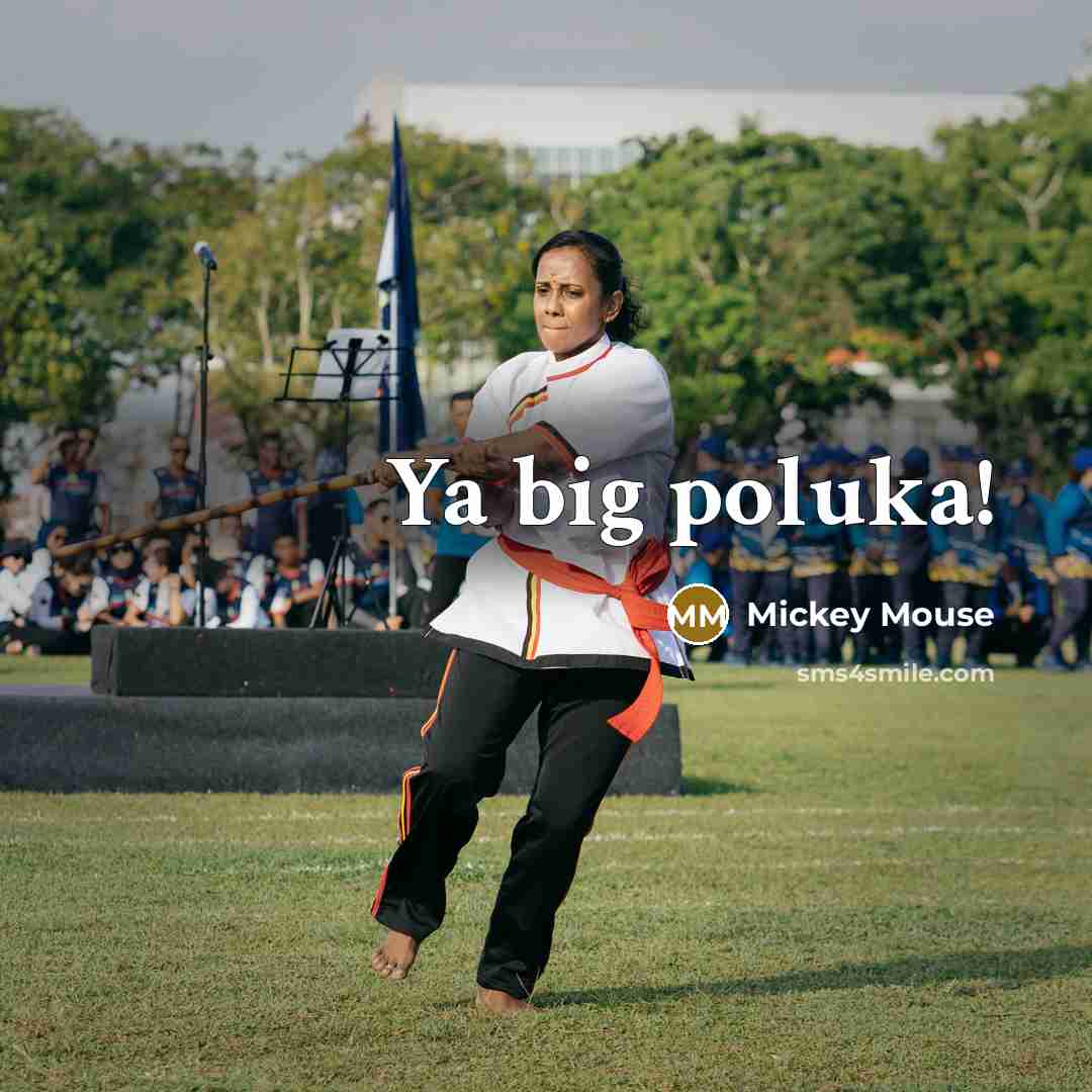 “Ya big poluka!” quote by Mickey Mouse
