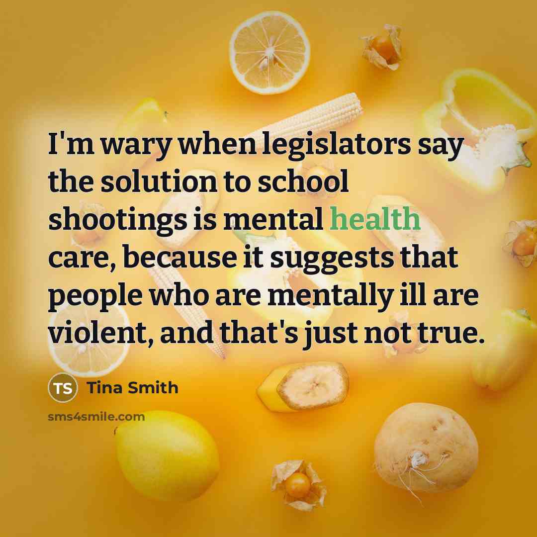 “I'm wary when legislators say the solution to school shootings…” quote by Tina Smith