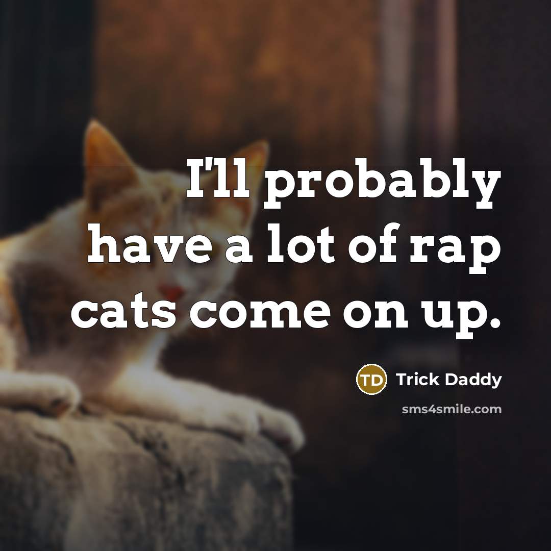 “I'll probably have a lot of rap cats come on…” quote by Trick Daddy