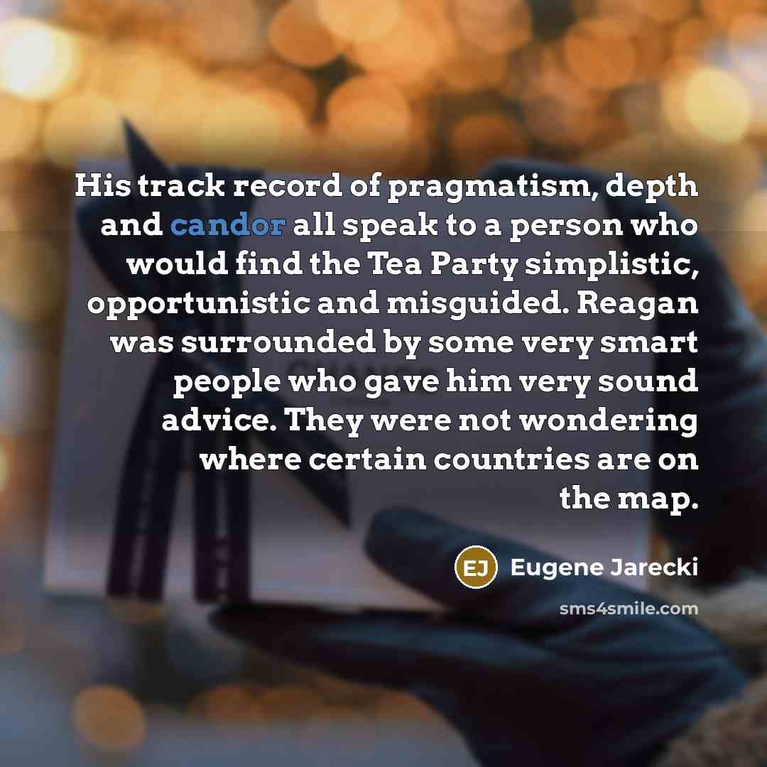 “His track record of pragmatism, depth and candor all speak…” quote by Eugene Jarecki
