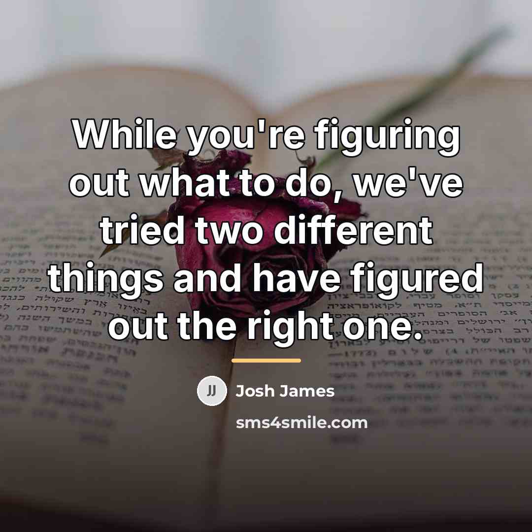 “While you're figuring out what to do, we've tried two…” quote by Josh James