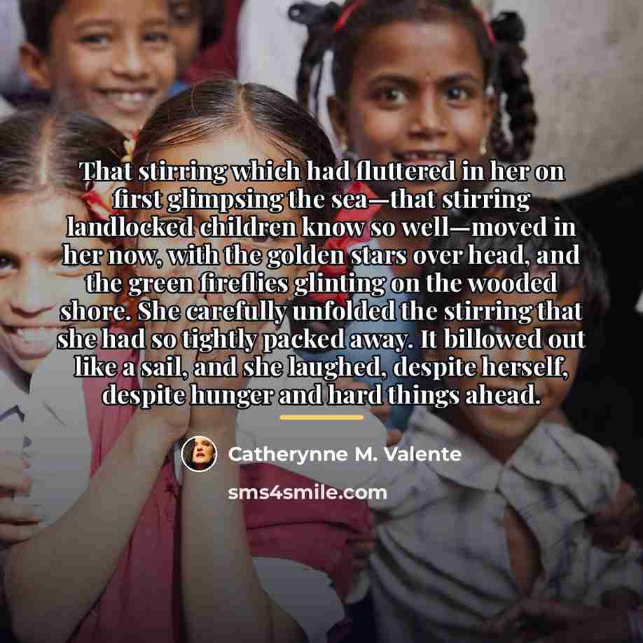 “That stirring which had fluttered in her on first glimpsing…” quote by Catherynne M. Valente