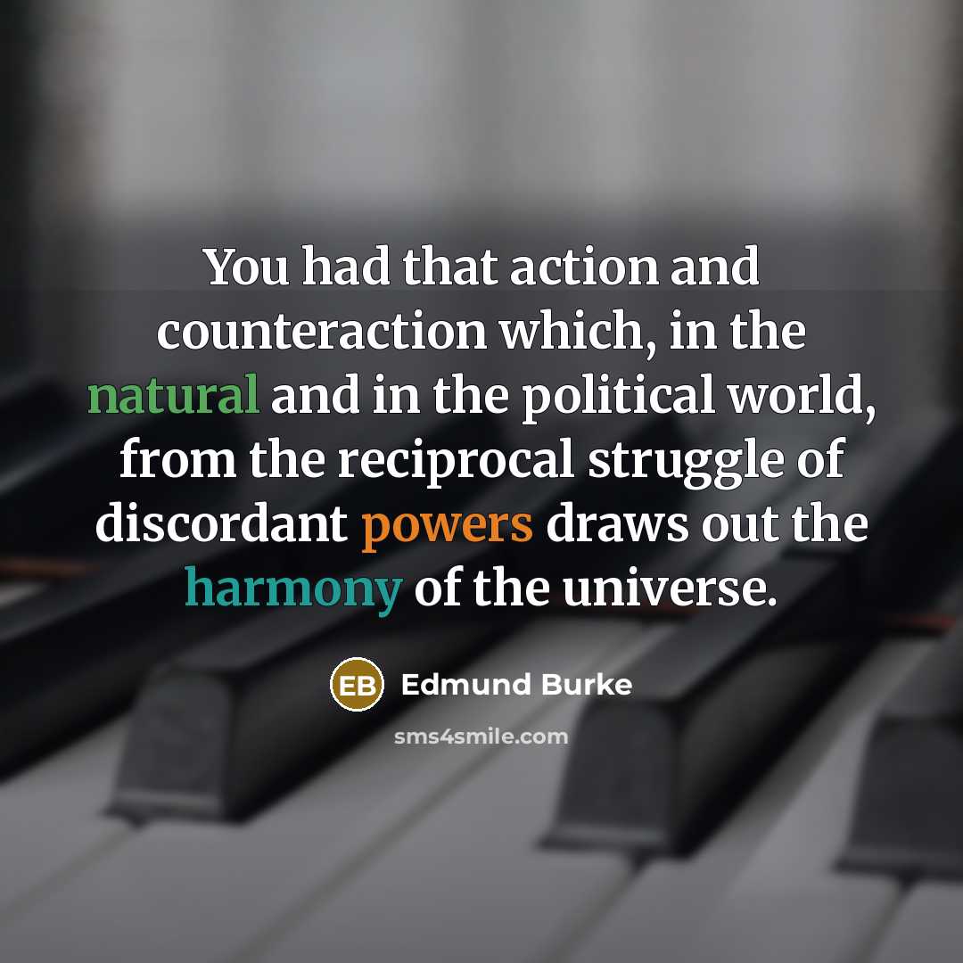 “You had that action and counteraction which, in the natural…” quote by Edmund Burke