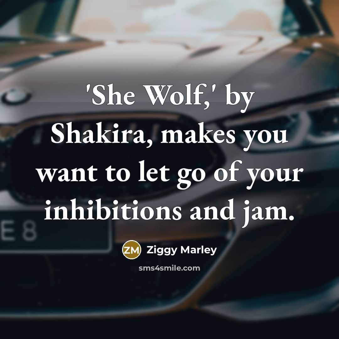 “'She Wolf,' by Shakira, makes you want to let go…” quote by Ziggy Marley