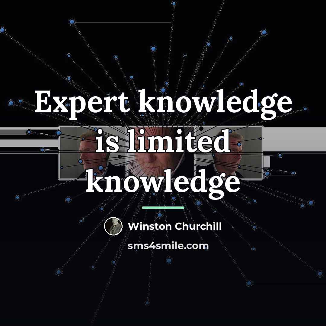 “Expert knowledge is limited knowledge…” quote by Winston Churchill
