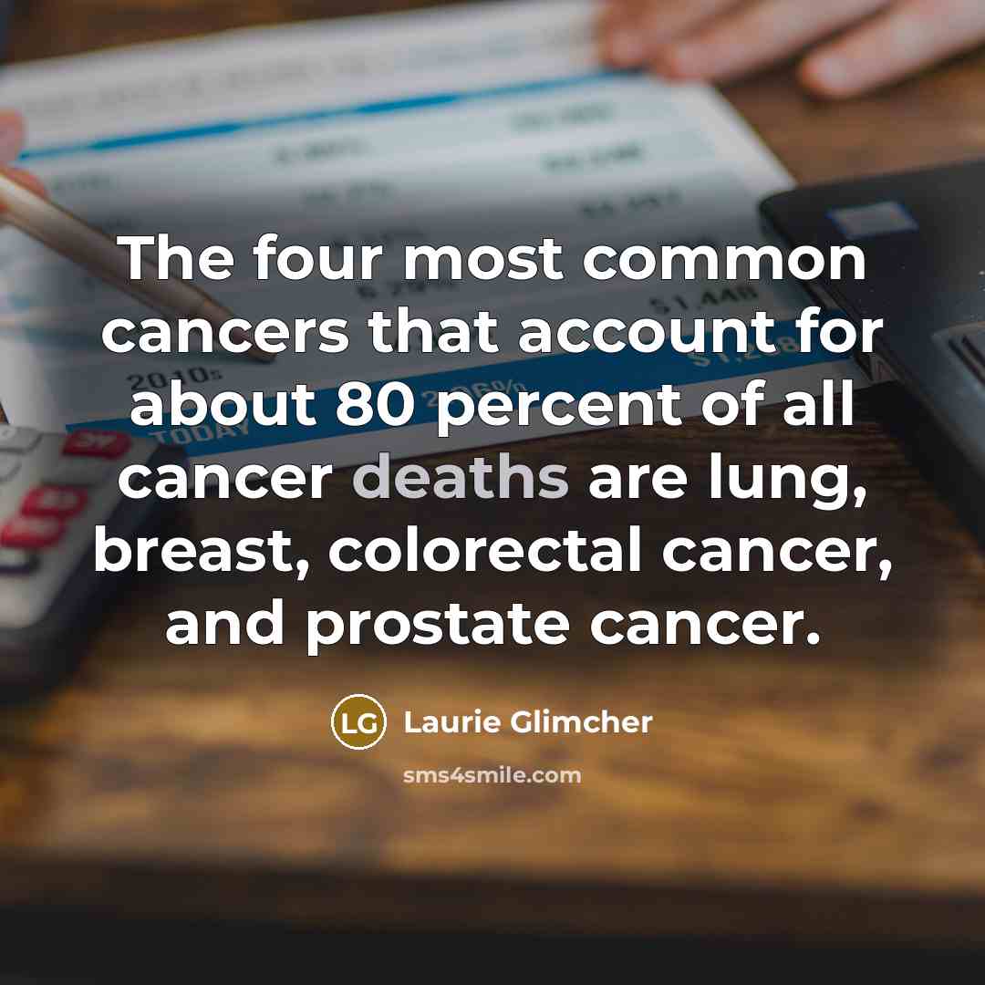 “The four most common cancers that account for about 80…” quote by Laurie Glimcher