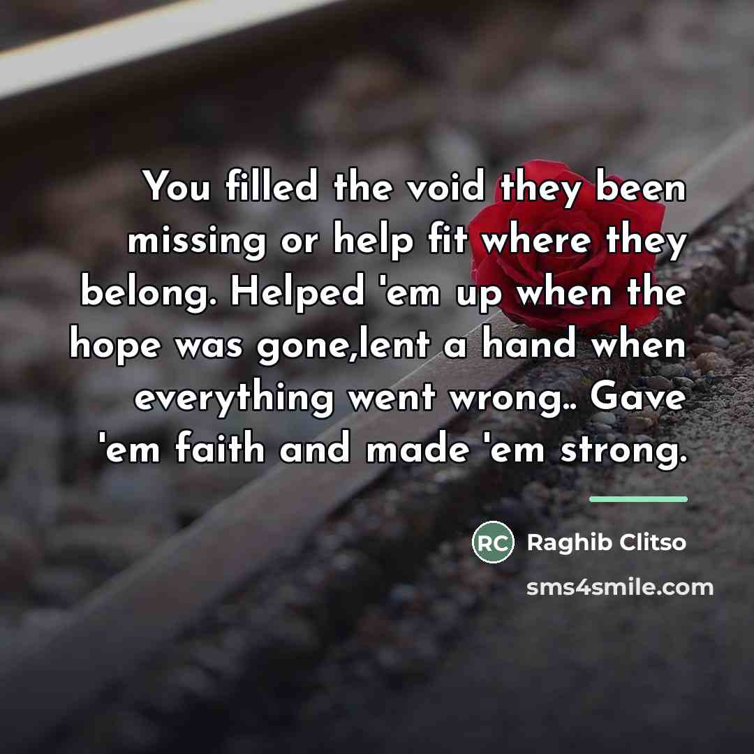 “You filled the void they been missing or help fit…” quote by Raghib Clitso