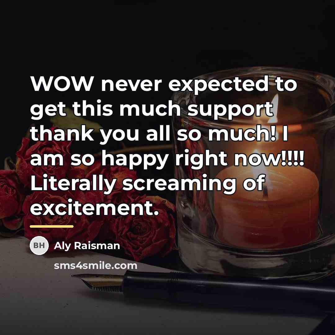 “WOW never expected to get this much support thank you…” quote by Aly Raisman
