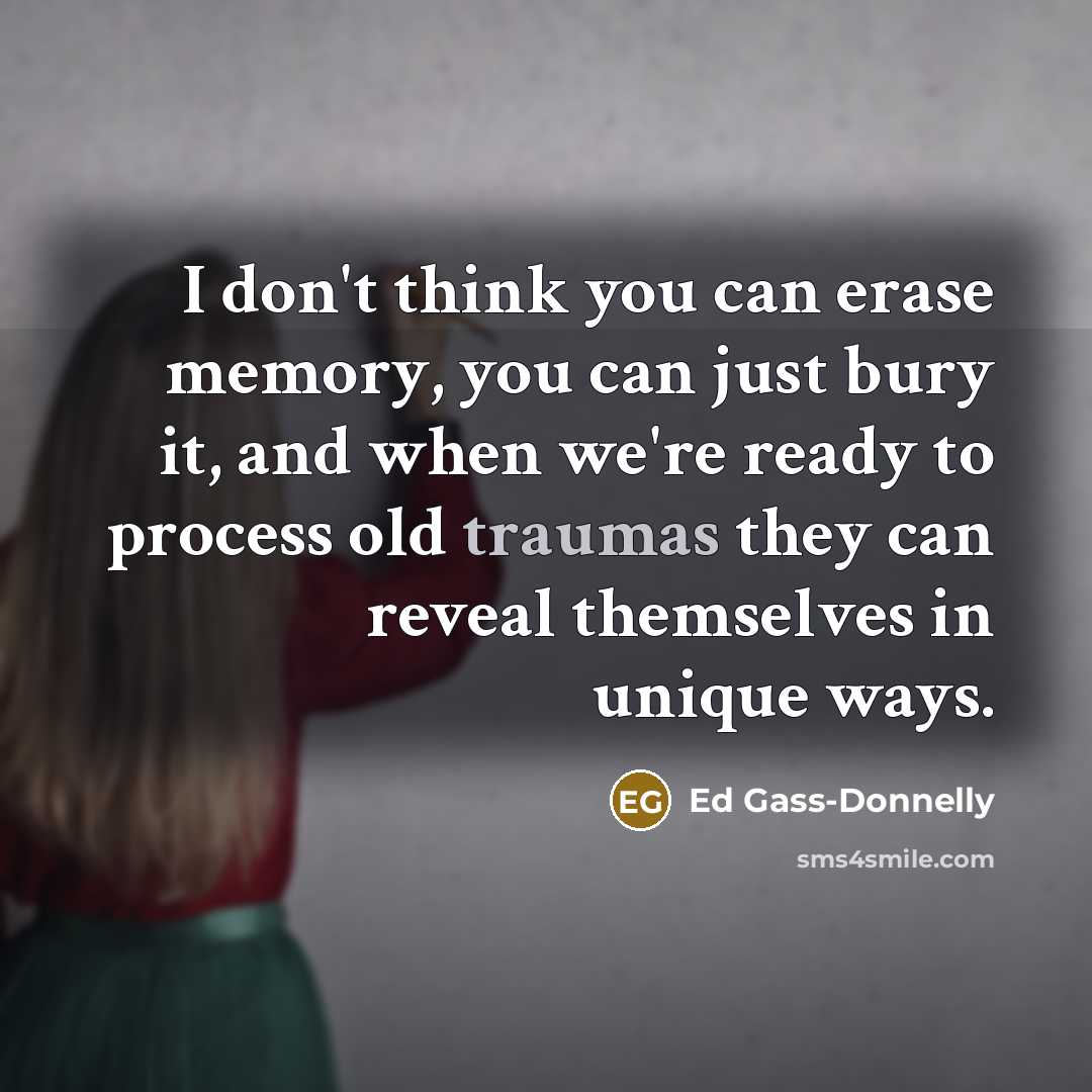 “I don't think you can erase memory, you can just…” quote by Ed Gass-Donnelly